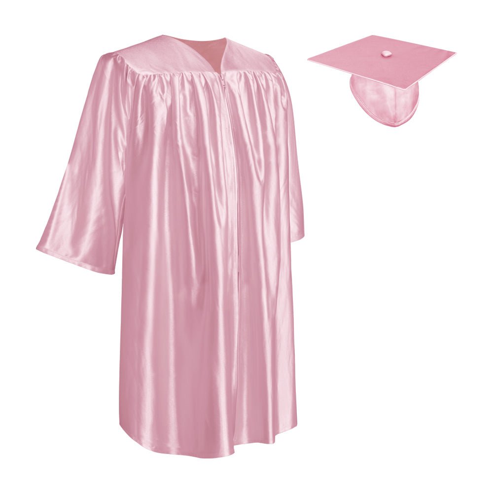 Shiny Pink Graduation Cap and Gown for Pre - school - Endea Graduation