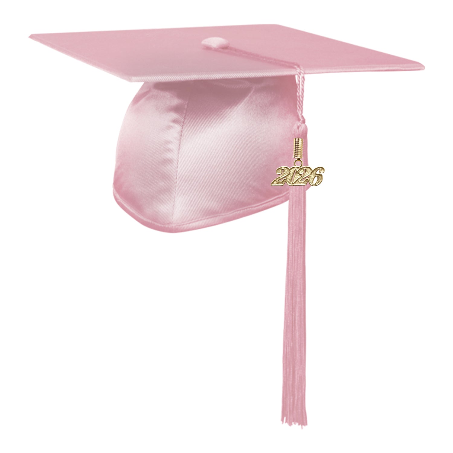 Shiny Pink Graduation Cap & Tassel - Endea Graduation