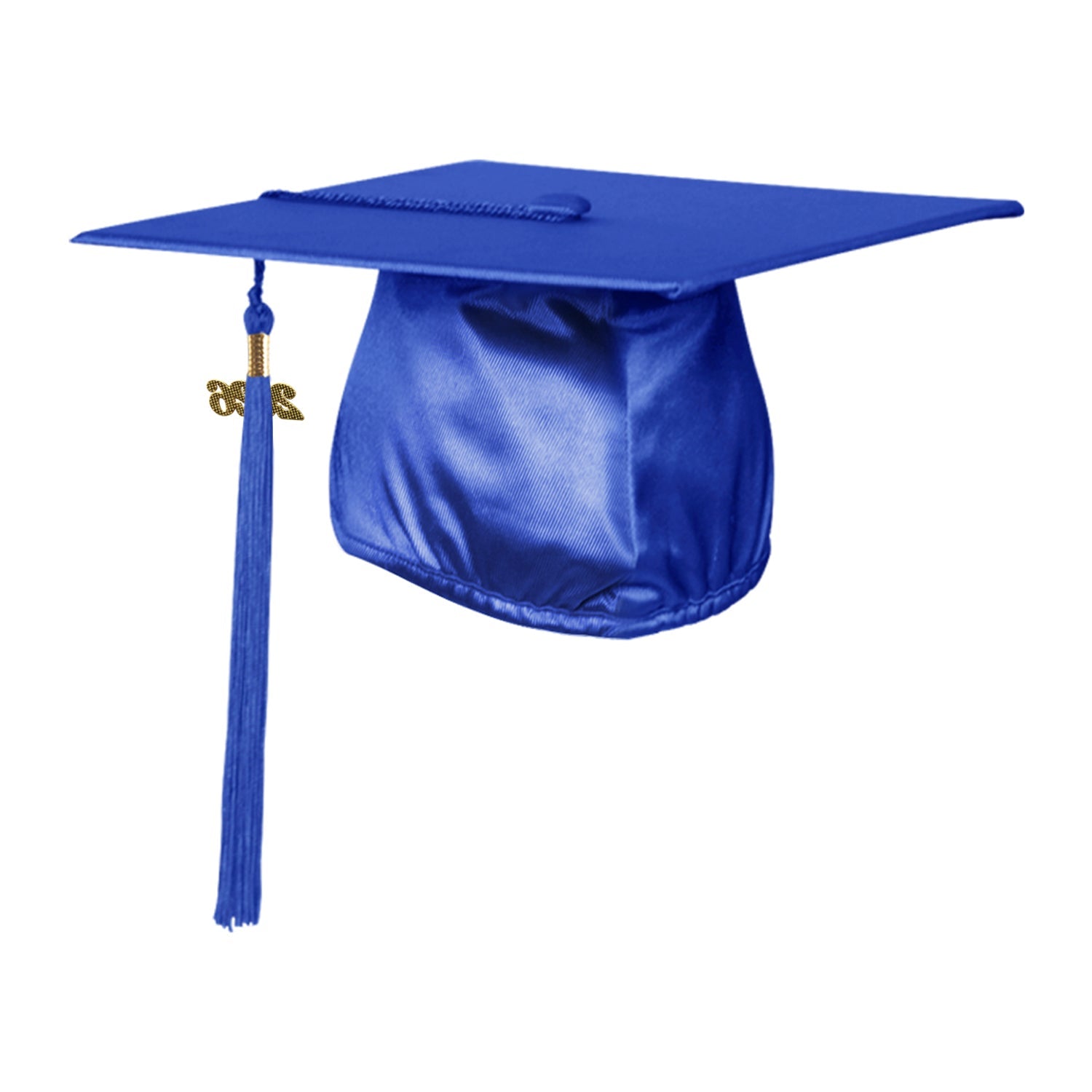 Shiny Royal Blue Graduation Cap & Tassel - Endea Graduation