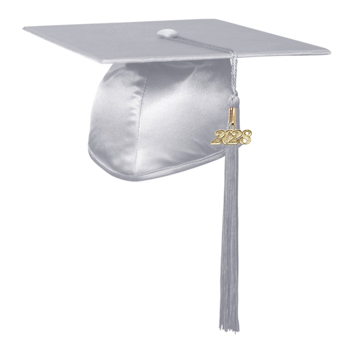 Shiny Silver Graduation Cap & Tassel - Endea Graduation