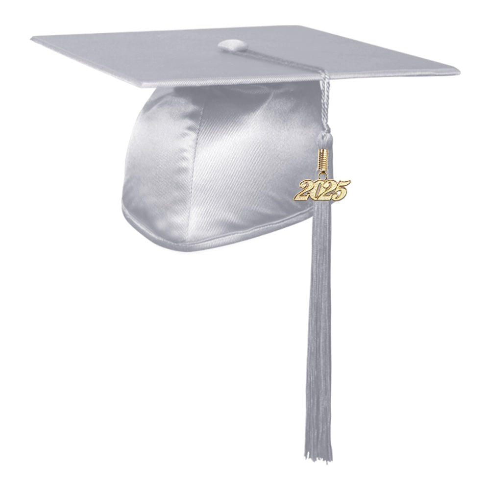 Shiny Silver Graduation Cap & Tassel - Endea Graduation