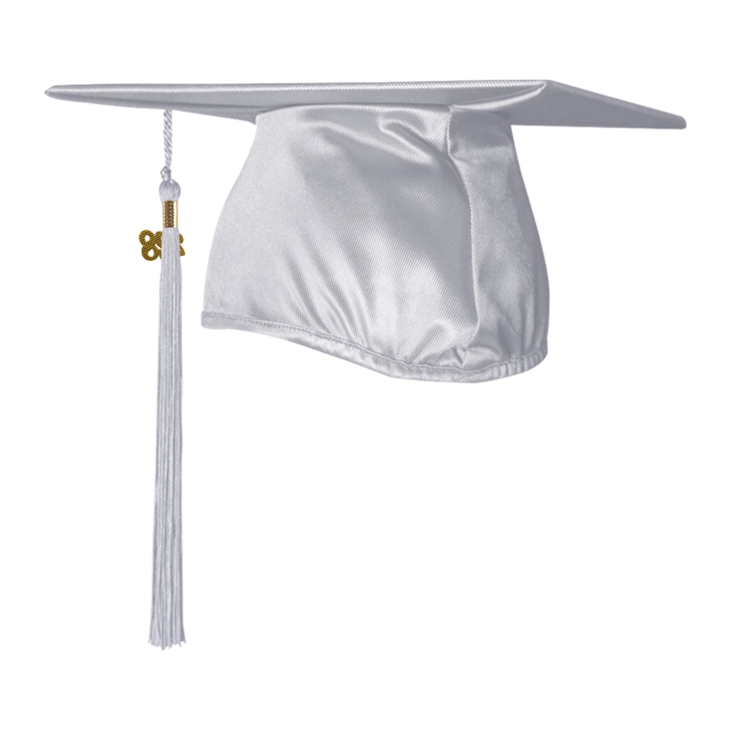 Shiny Silver Graduation Cap & Tassel - Endea Graduation