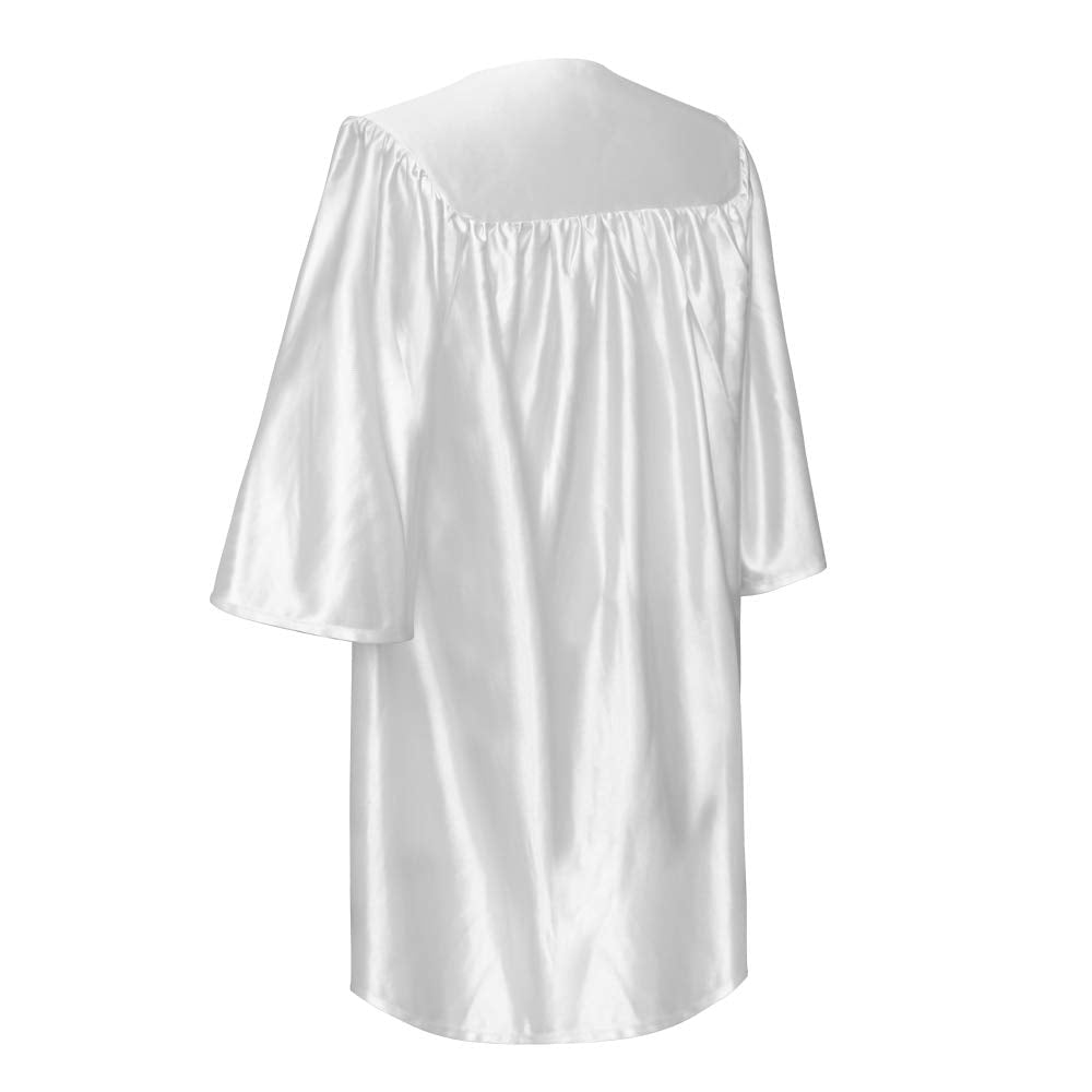 Shiny White Graduation Cap and Gown for Preschool - Endea Graduation