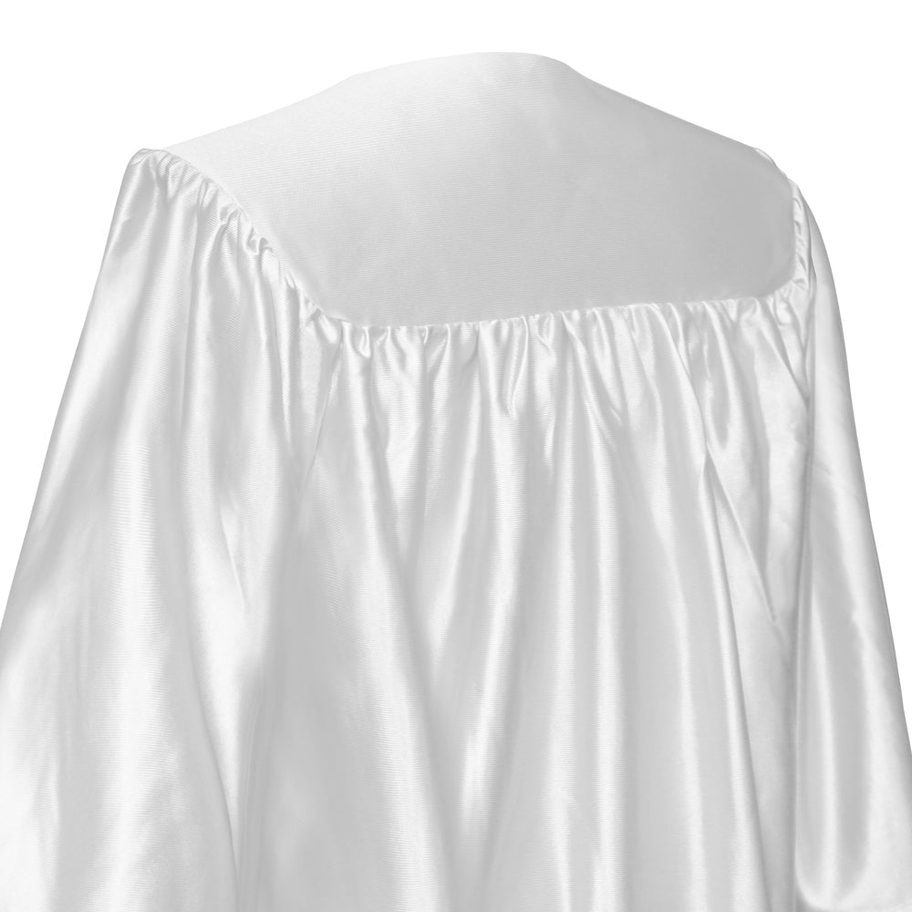 Shiny White Graduation Gown for Preschool - Endea Graduation