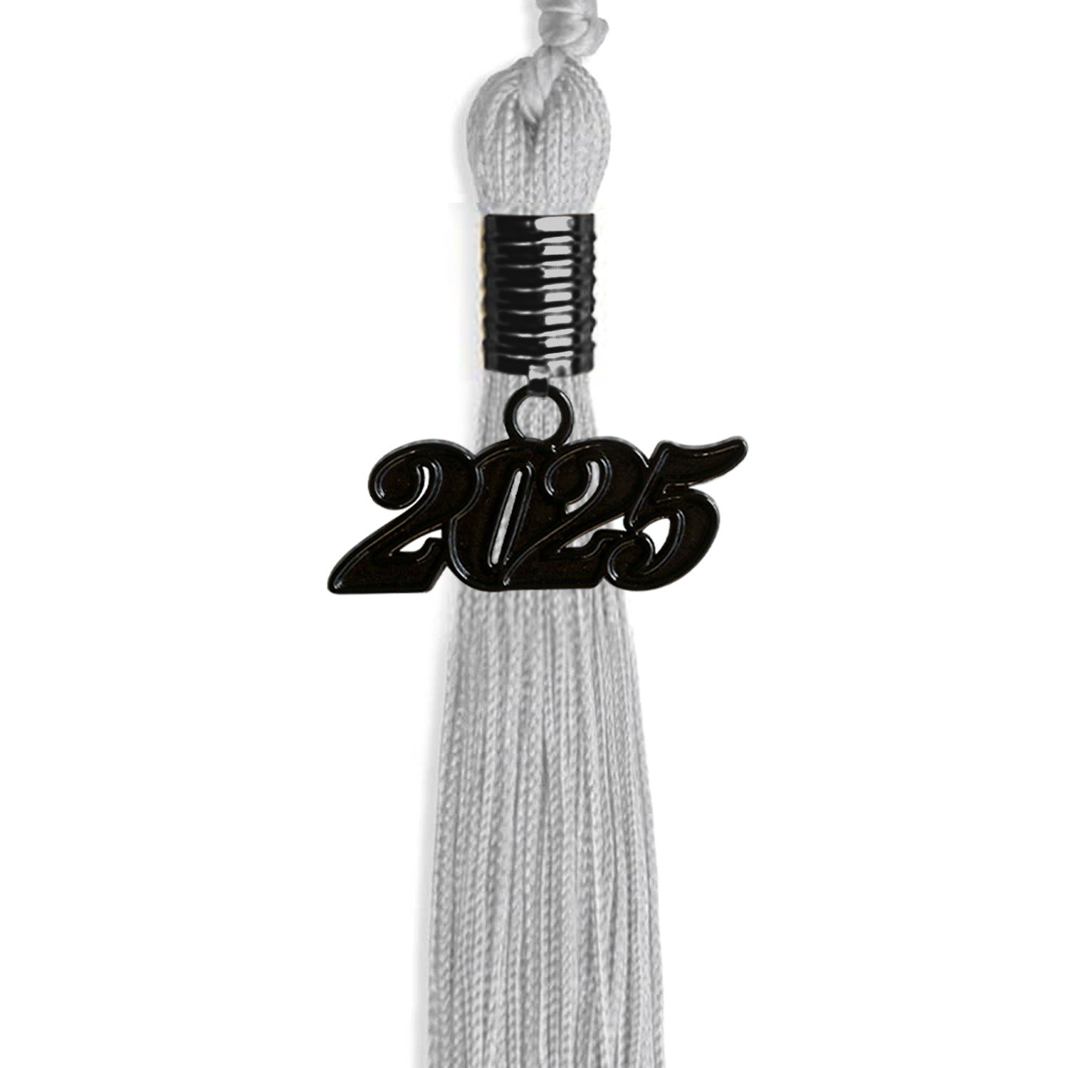 Silver Graduation Tassel with Black Date Drop - Endea Graduation