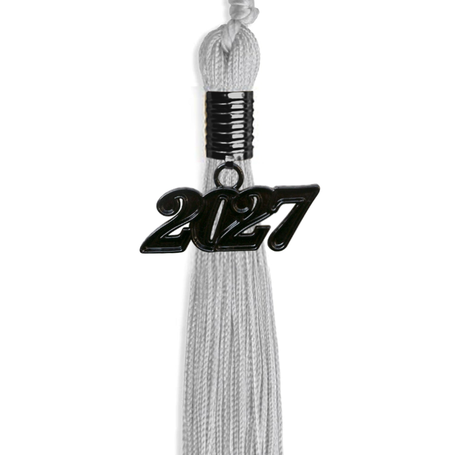 Silver Graduation Tassel with Black Date Drop - Endea Graduation