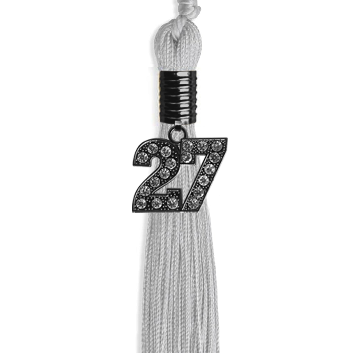 Silver Graduation Tassel with Black Date Drop - Endea Graduation