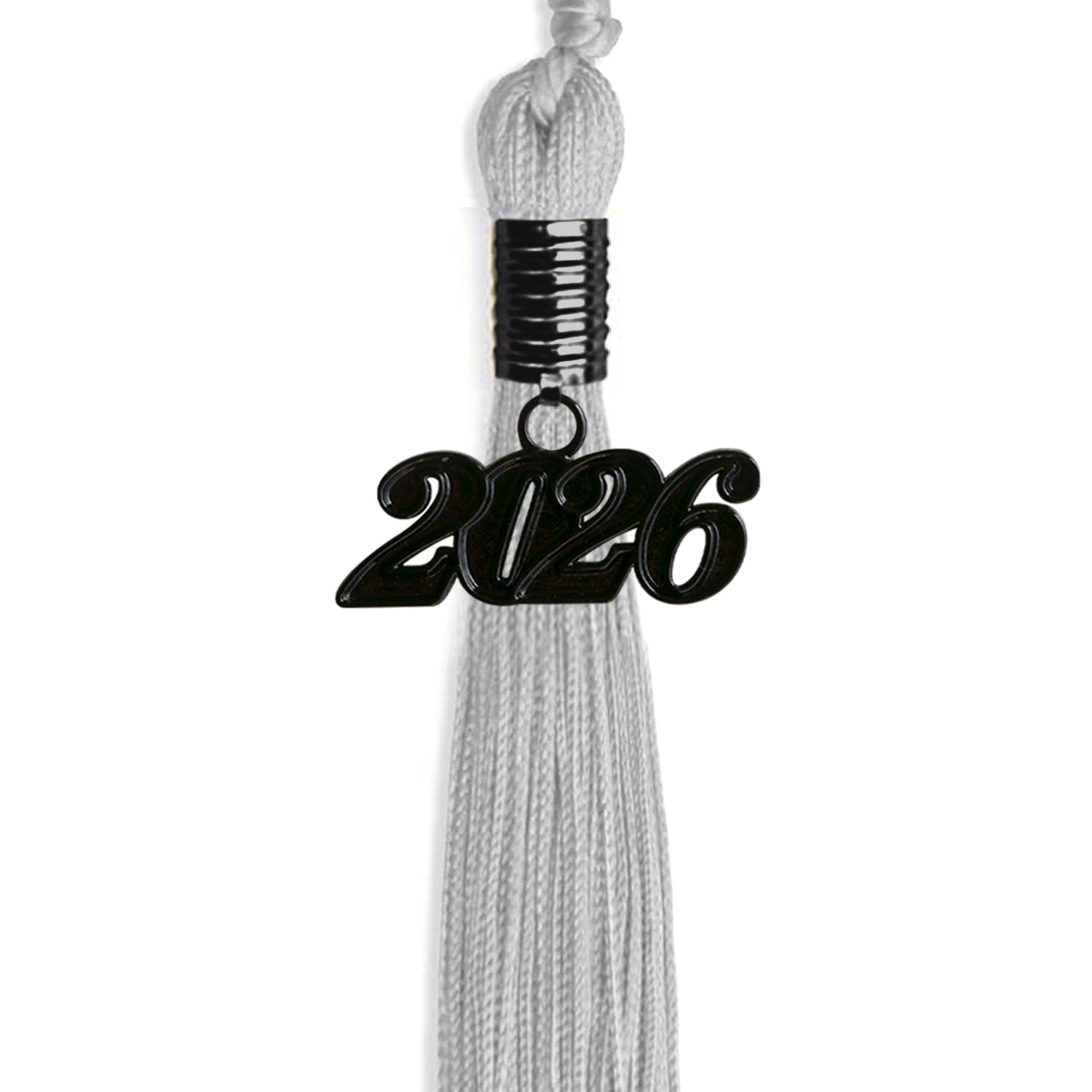 Silver Graduation Tassel with Black Date Drop - Endea Graduation