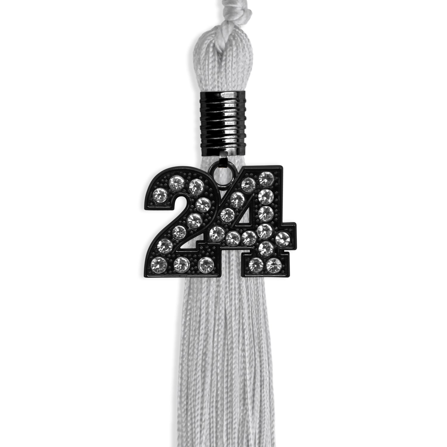 Silver Graduation Tassel with Black Date Drop - Endea Graduation