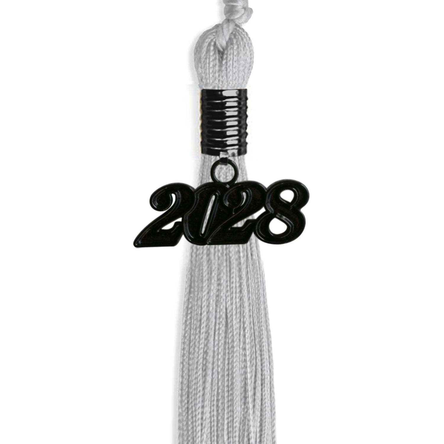 Silver Graduation Tassel with Black Date Drop - Endea Graduation