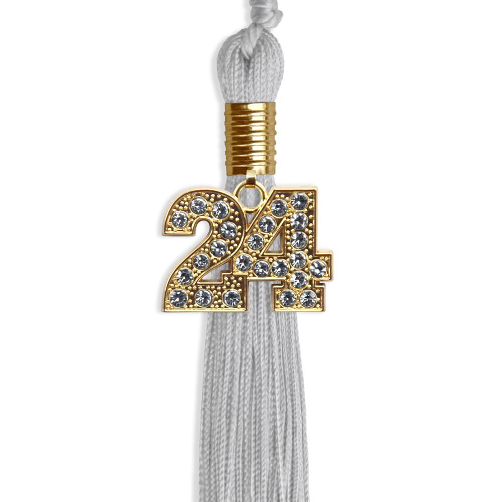 Silver Graduation Tassel with Gold Bling Charm - Endea Graduation