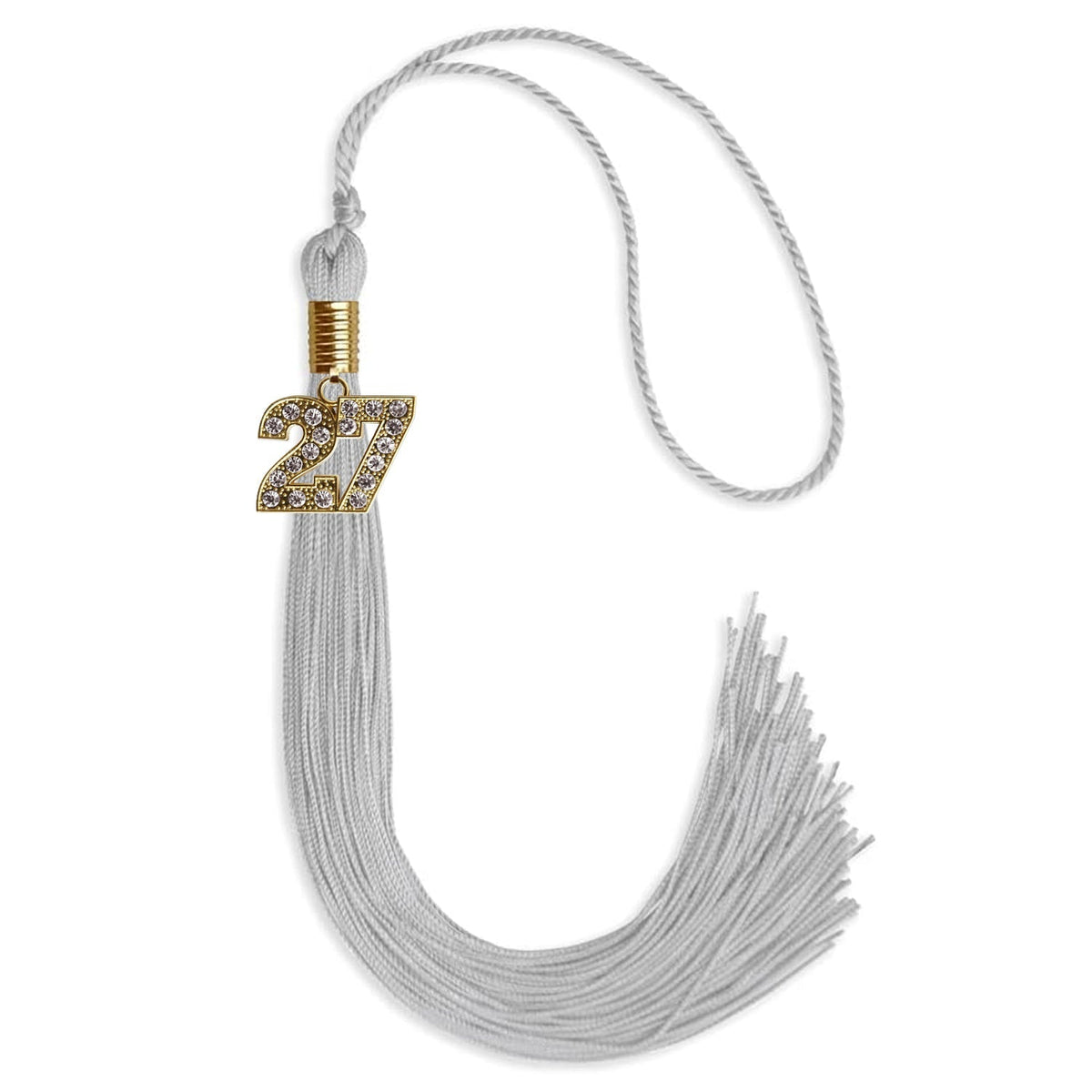 Silver Graduation Tassel with Gold Bling Charm - Endea Graduation