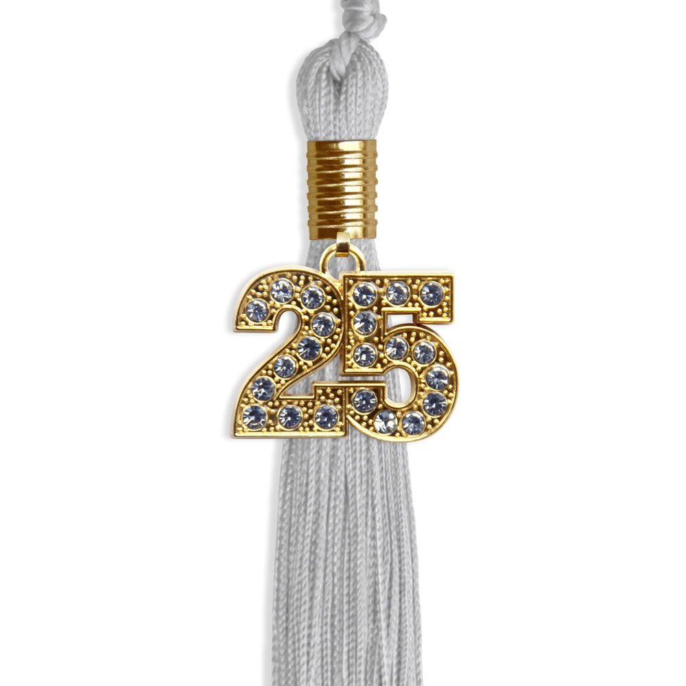 Silver Graduation Tassel with Gold Bling Charm - Endea Graduation