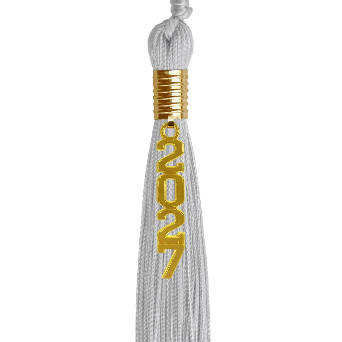 Silver Graduation Tassel with Gold Stacked Date Drop by Endea Graduation