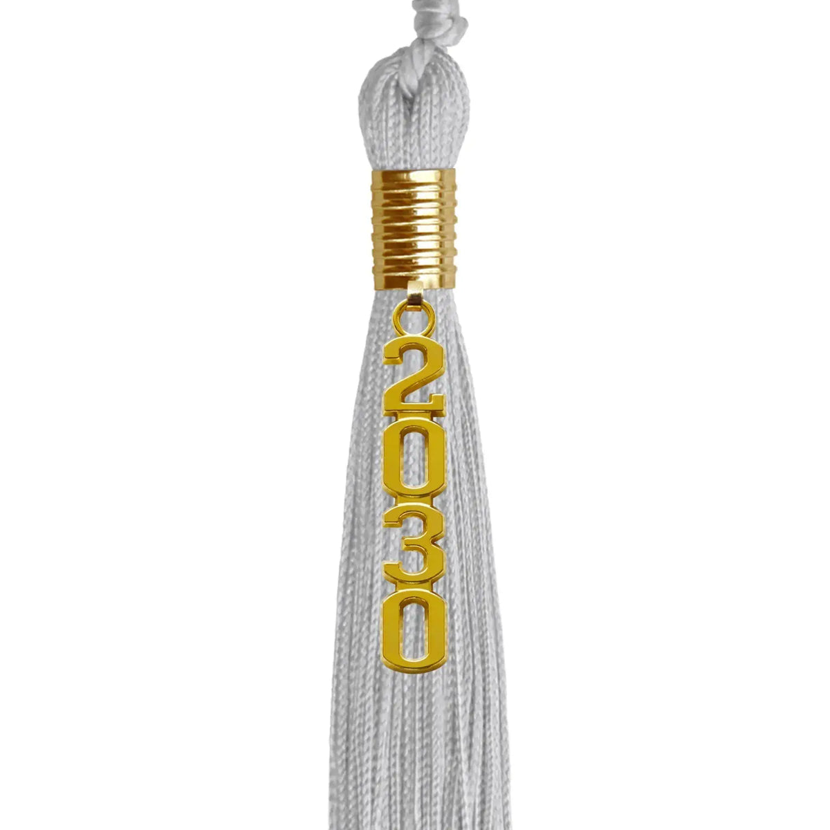 Silver Graduation Tassel with Gold Stacked Date Drop by Endea Graduation