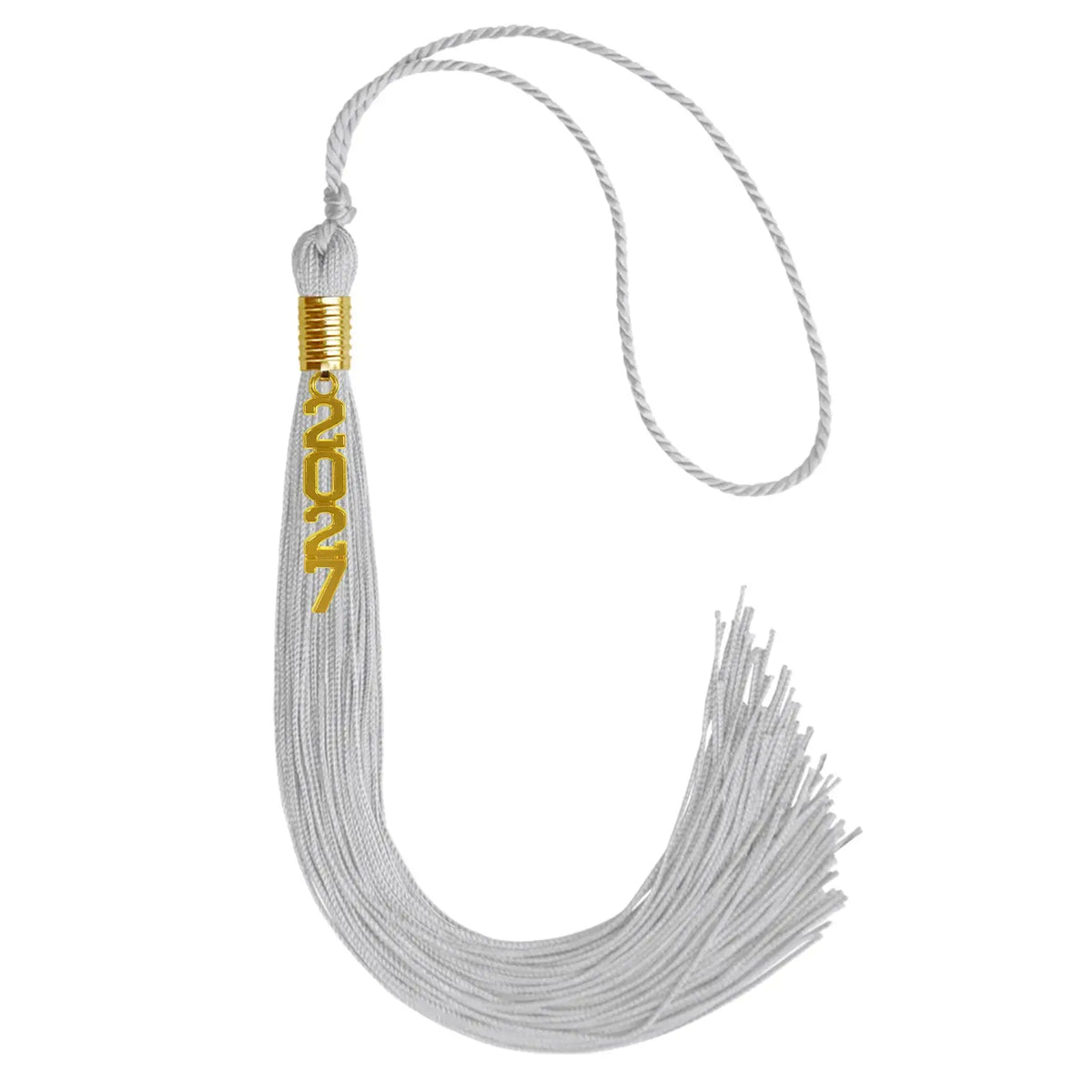 Silver Graduation Tassel with Gold Stacked Date Drop by Endea Graduation