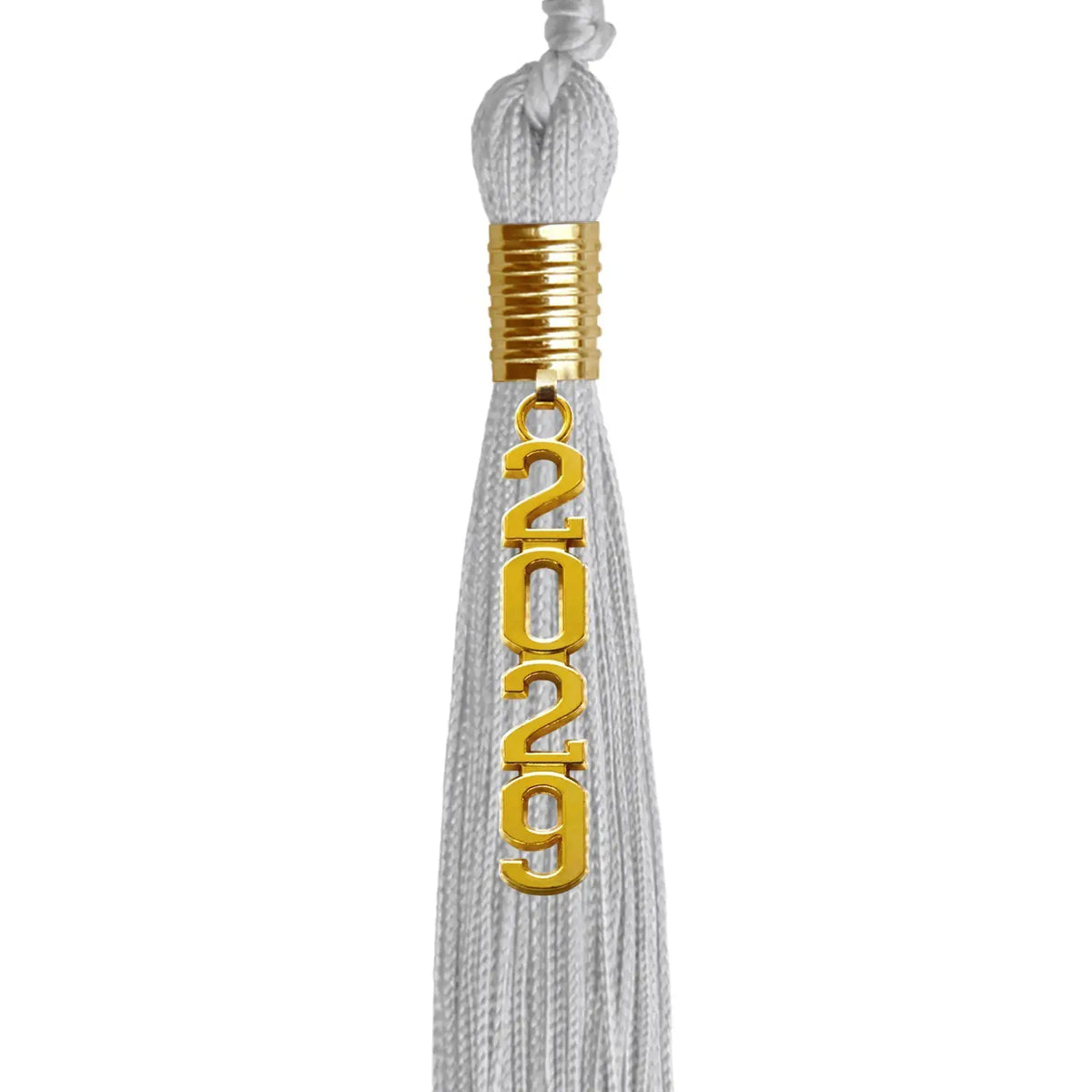 Silver Graduation Tassel with Gold Stacked Date Drop by Endea Graduation