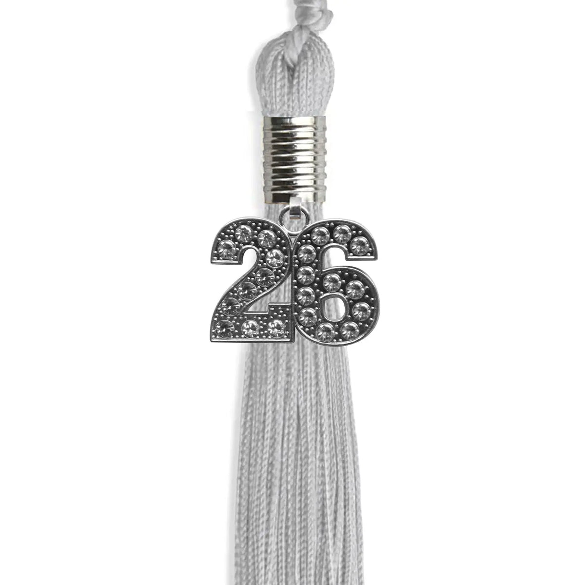 Silver Graduation Tassel with Silver Bling Charm by Endea Graduation