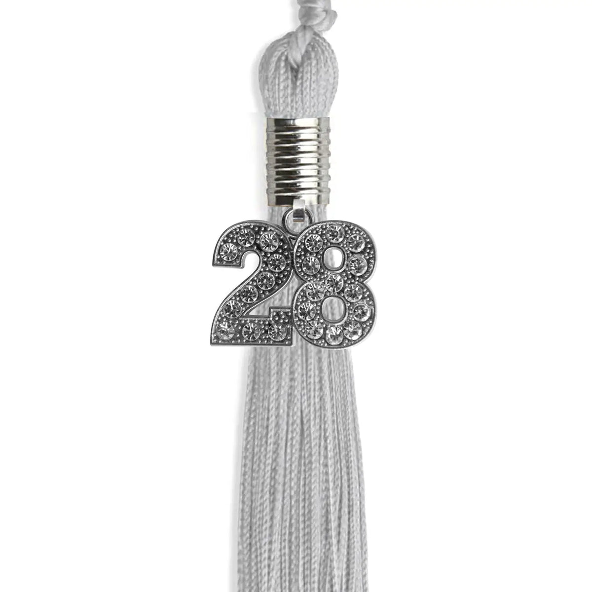 Silver Graduation Tassel with Silver Bling Charm by Endea Graduation