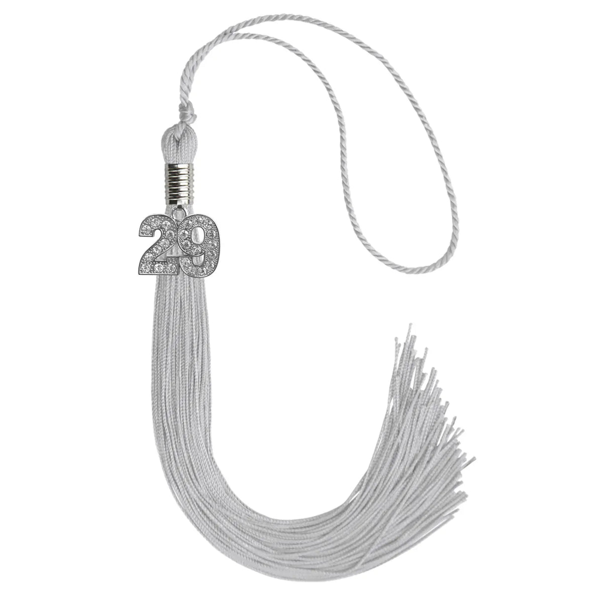 Silver Graduation Tassel with Silver Bling Charm by Endea Graduation