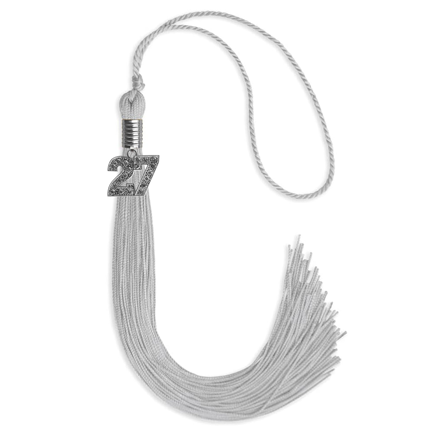 Silver Graduation Tassel with Silver Date Drop - Endea Graduation