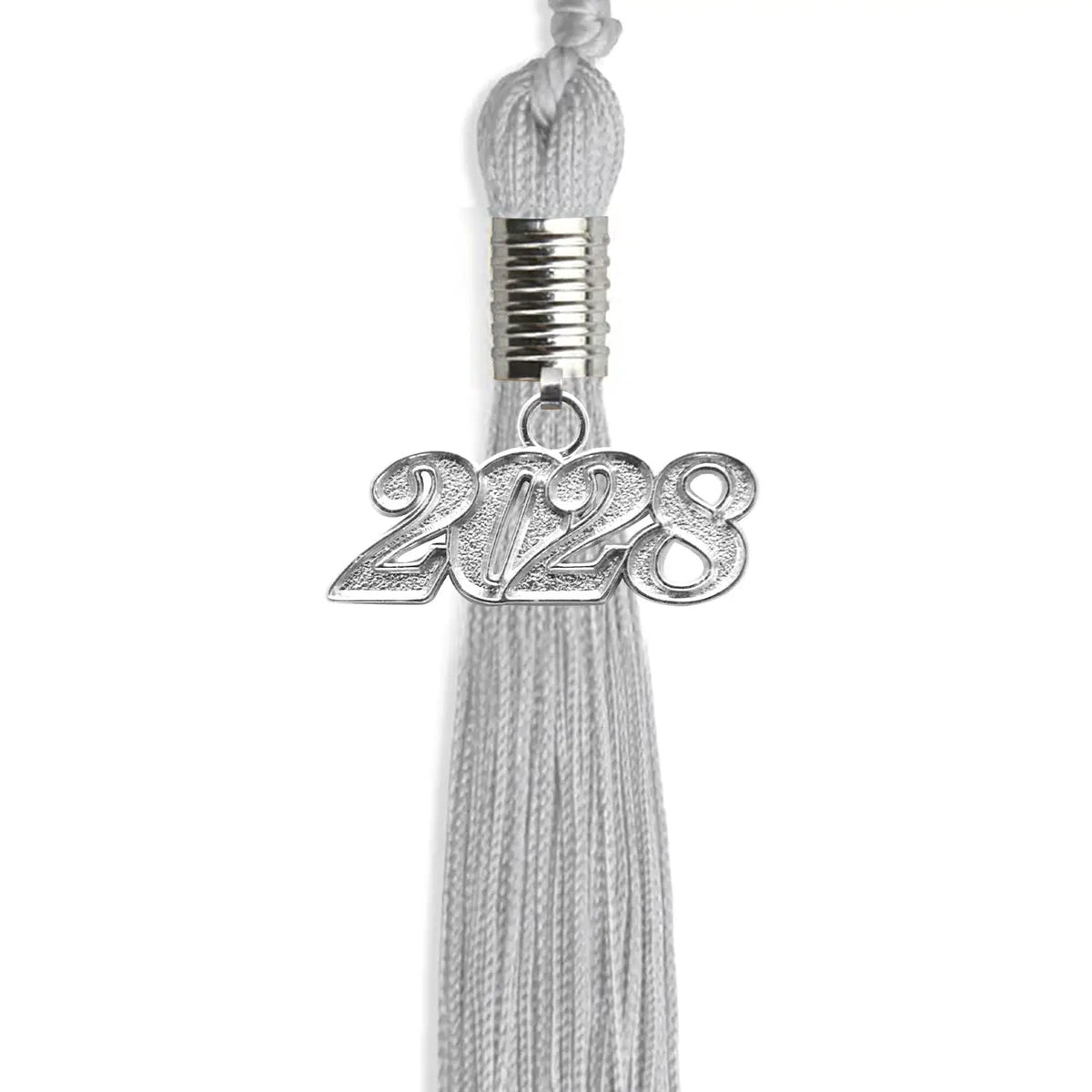Silver Graduation Tassel with Silver Date Drop by Endea Graduation