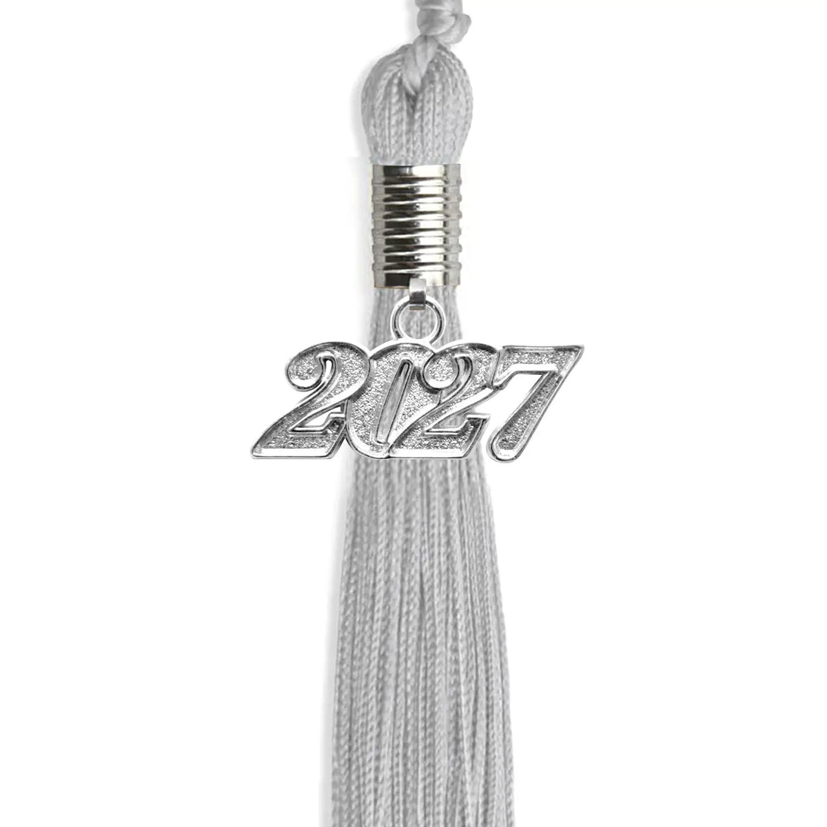 Silver Graduation Tassel with Silver Date Drop by Endea Graduation