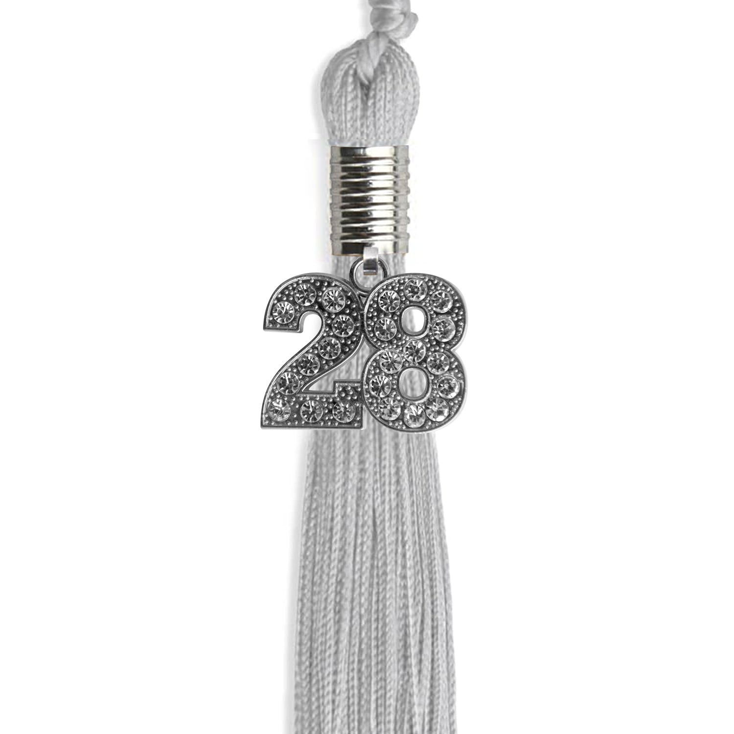 Silver Graduation Tassel with Silver Date Drop - Endea Graduation