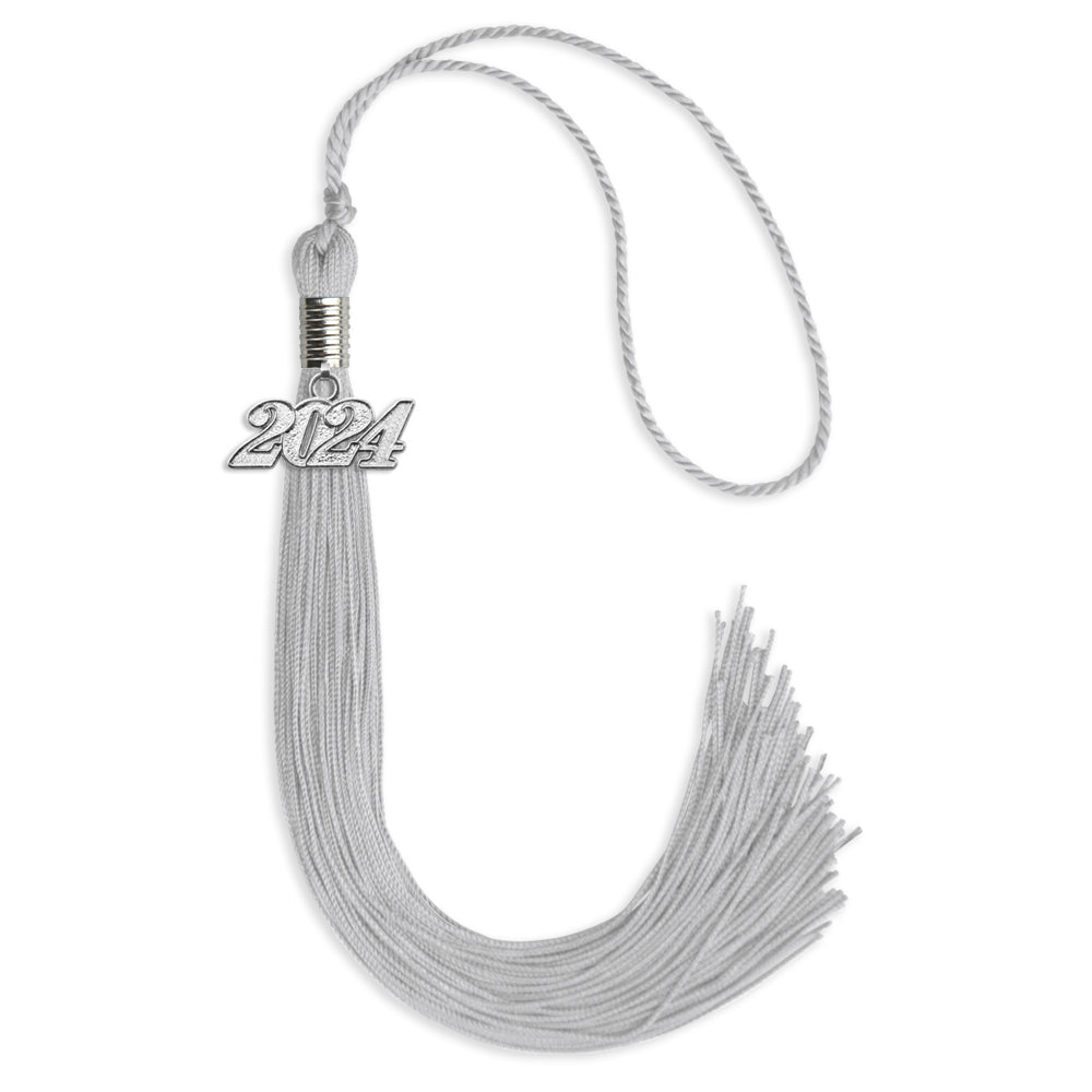 Silver Graduation Tassel with Silver Date Drop - Endea Graduation