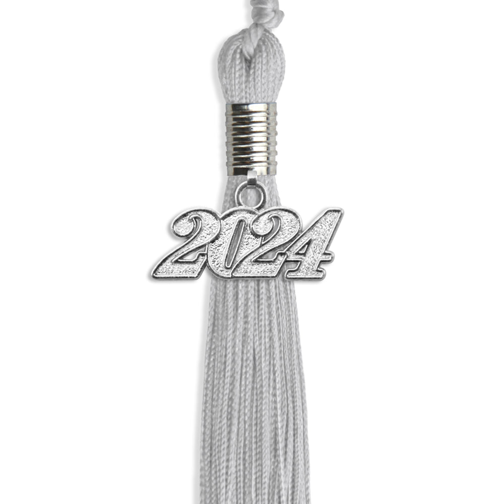 Silver Graduation Tassel with Silver Date Drop - Endea Graduation