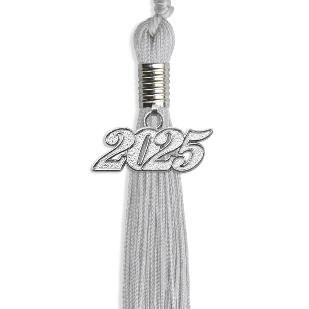 Silver Graduation Tassel with Silver Date Drop - Endea Graduation