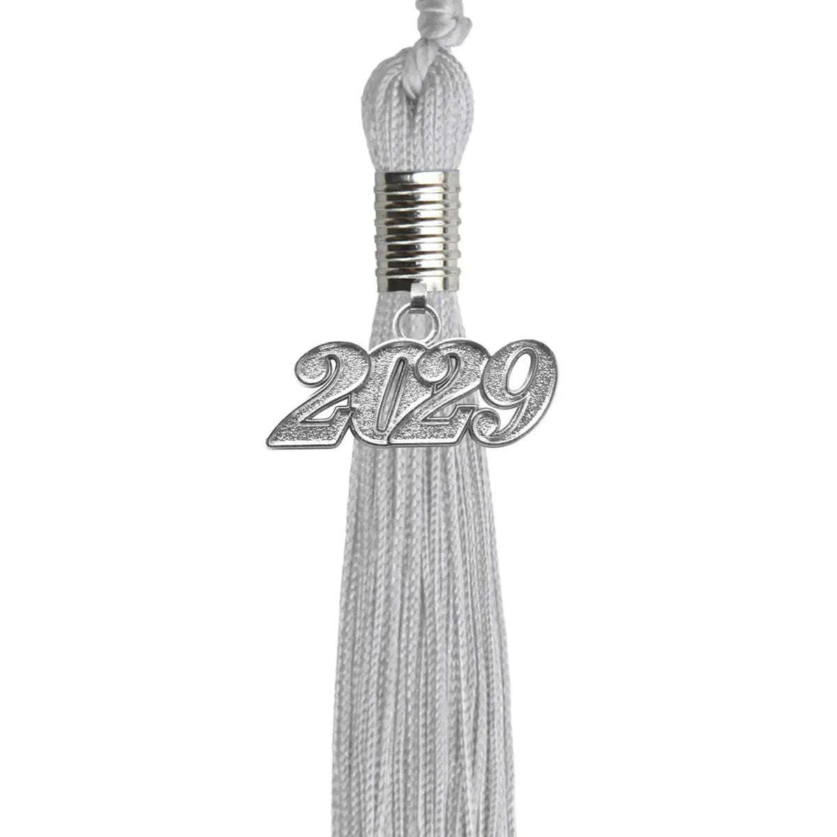 Silver Graduation Tassel with Silver Date Drop by Endea Graduation