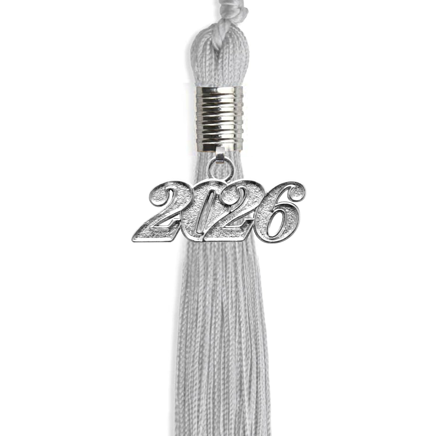 Silver Graduation Tassel with Silver Date Drop - Endea Graduation