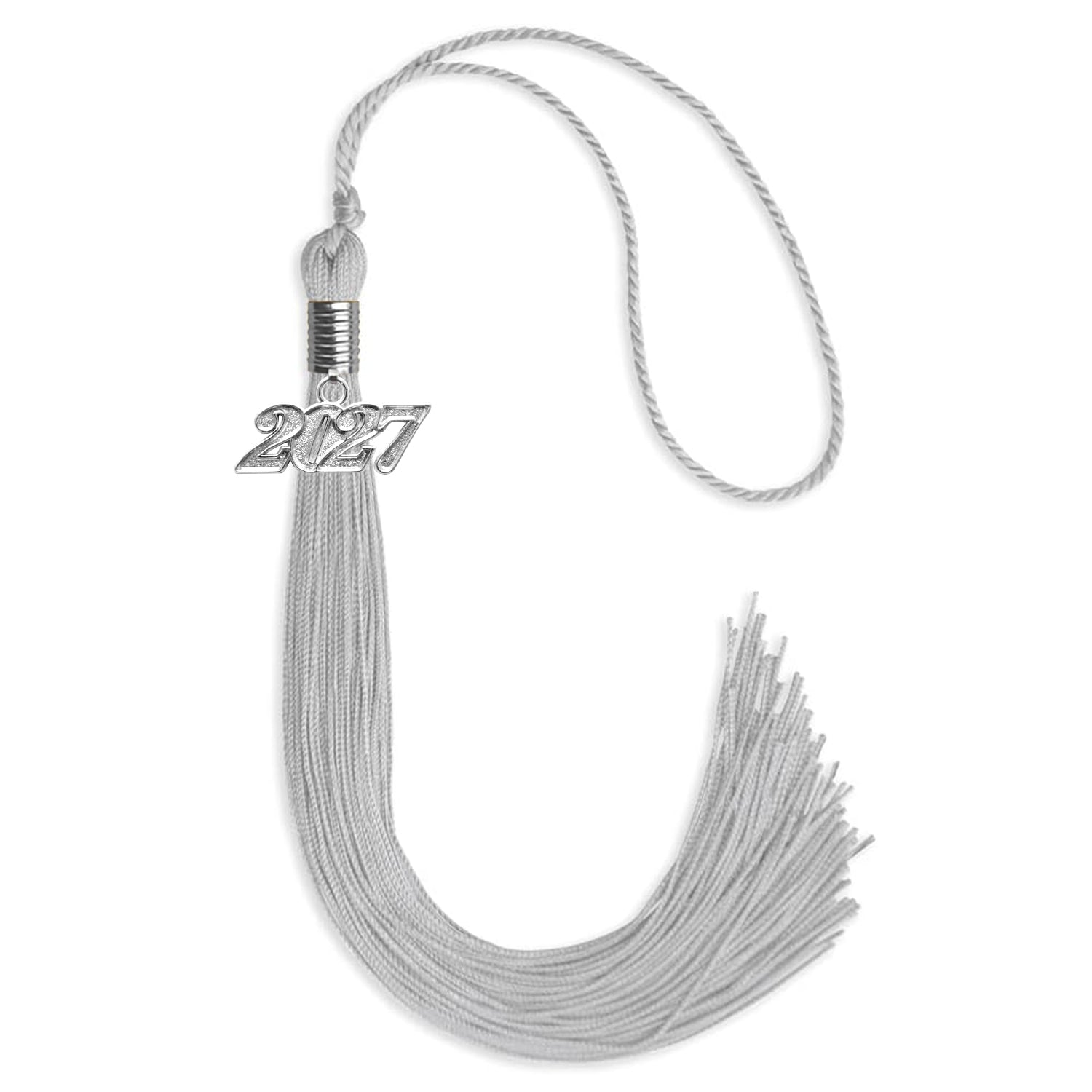 Silver Graduation Tassel with Silver Date Drop - Endea Graduation