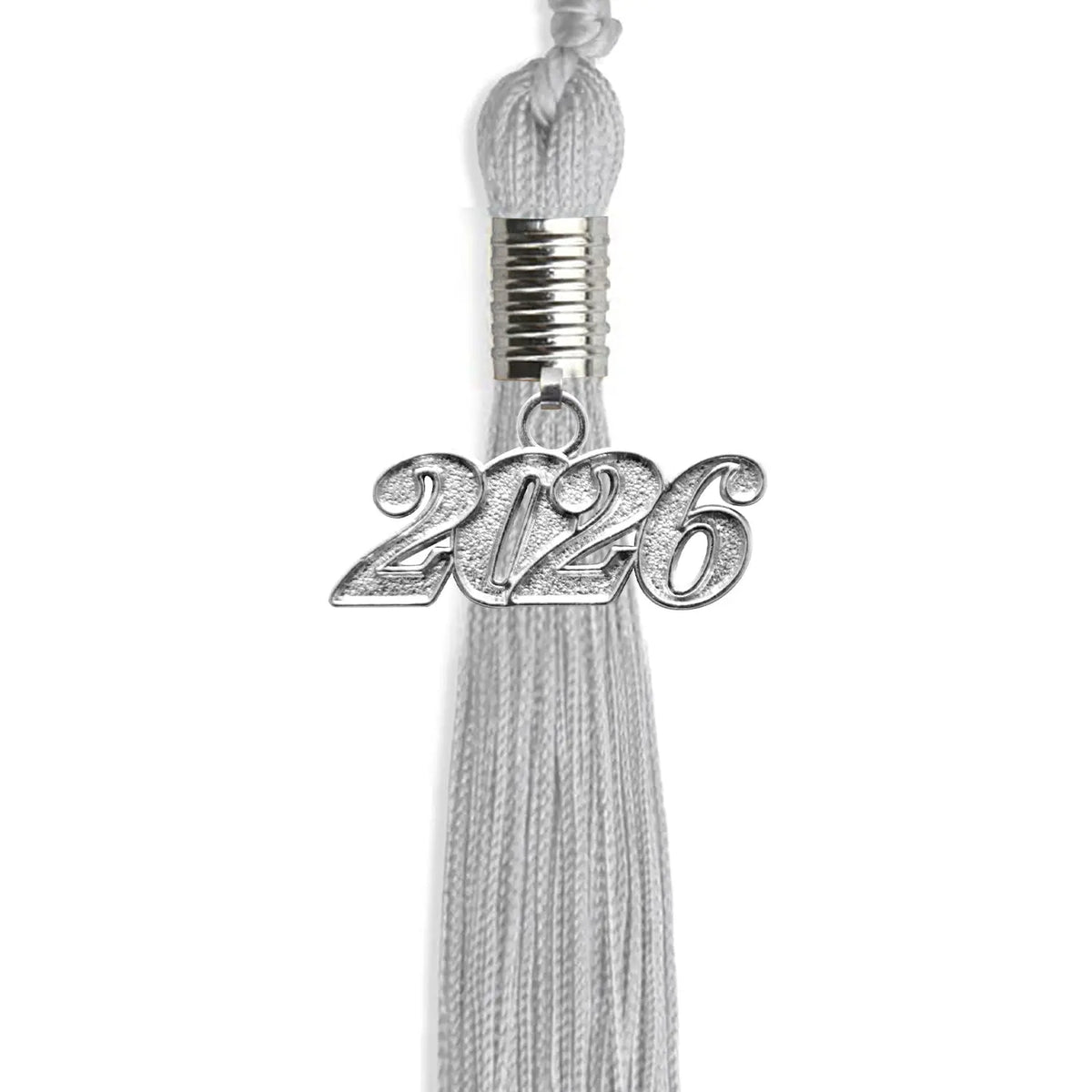 Silver Graduation Tassel with Silver Date Drop by Endea Graduation
