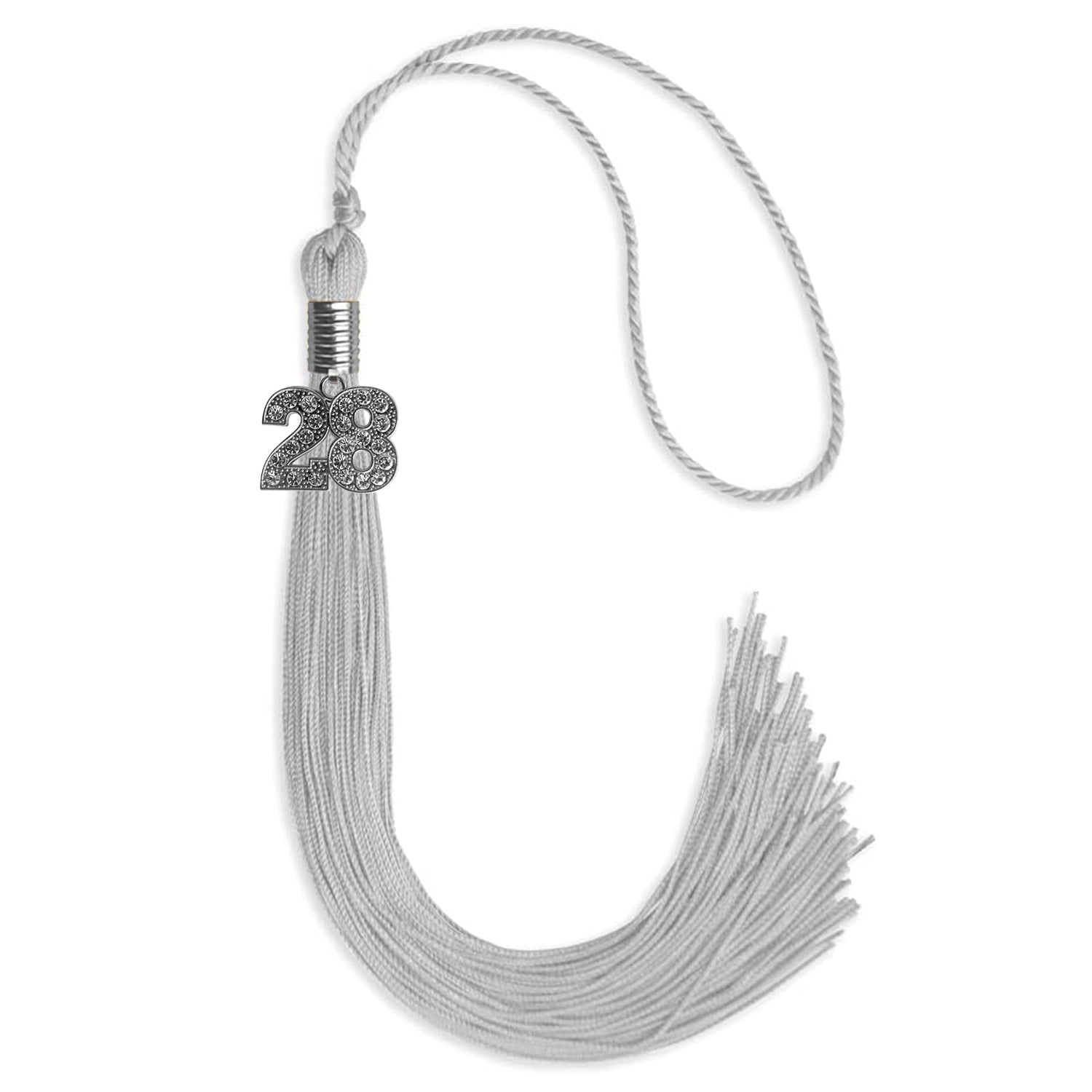 Silver Graduation Tassel with Silver Date Drop - Endea Graduation