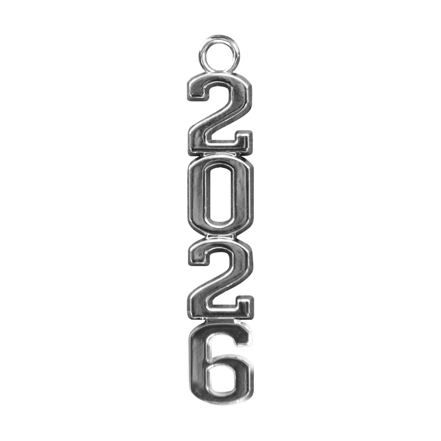 Silver Stacked Tassel Date Charm Year 2026 - Endea Graduation