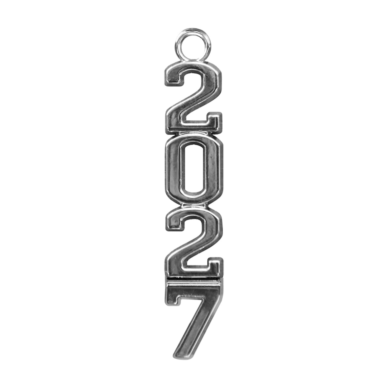 Silver Stacked Tassel Date Charm Year 2027 - Endea Graduation