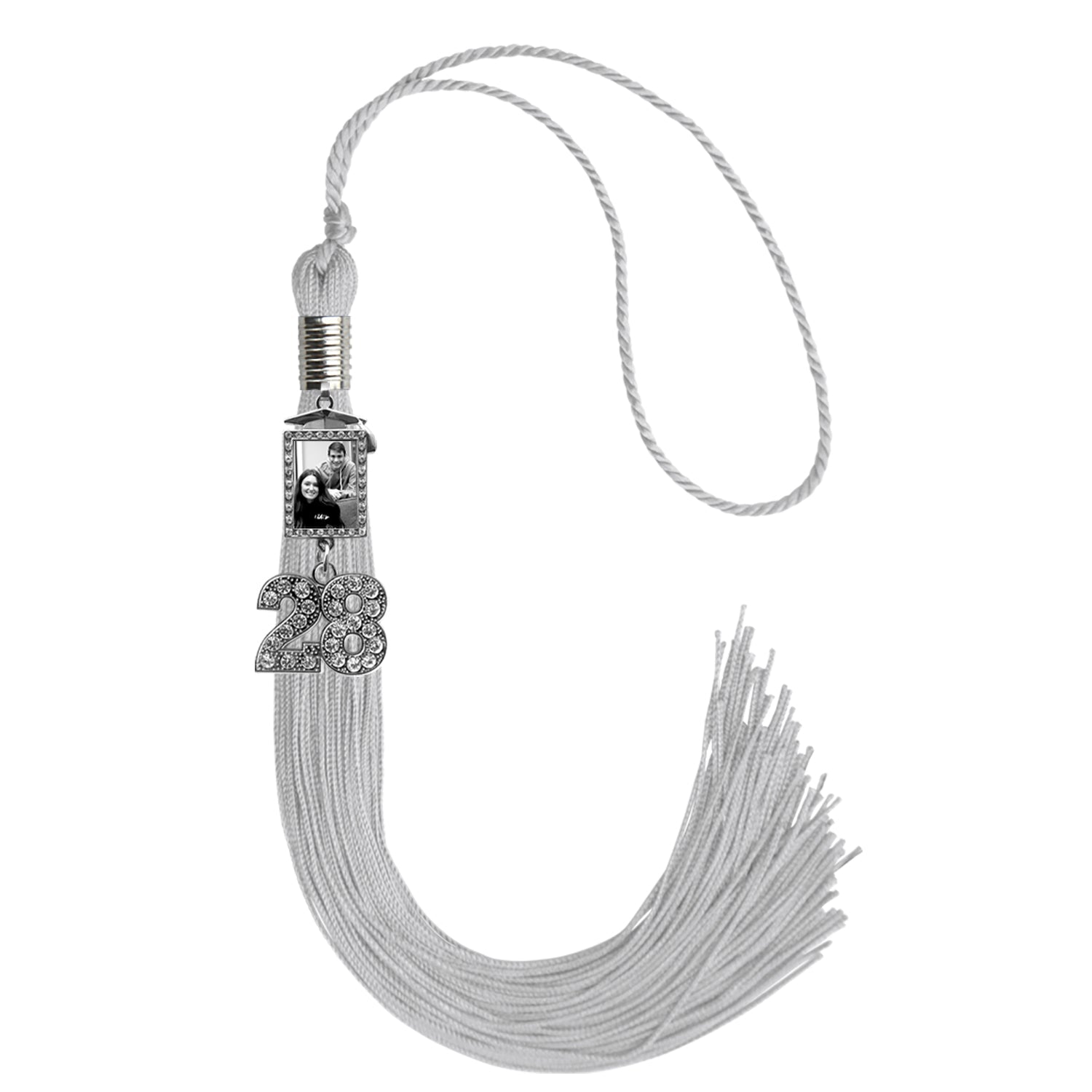 Silver Tassel with Photo Frame Charm and Bling Charm - Endea Graduation