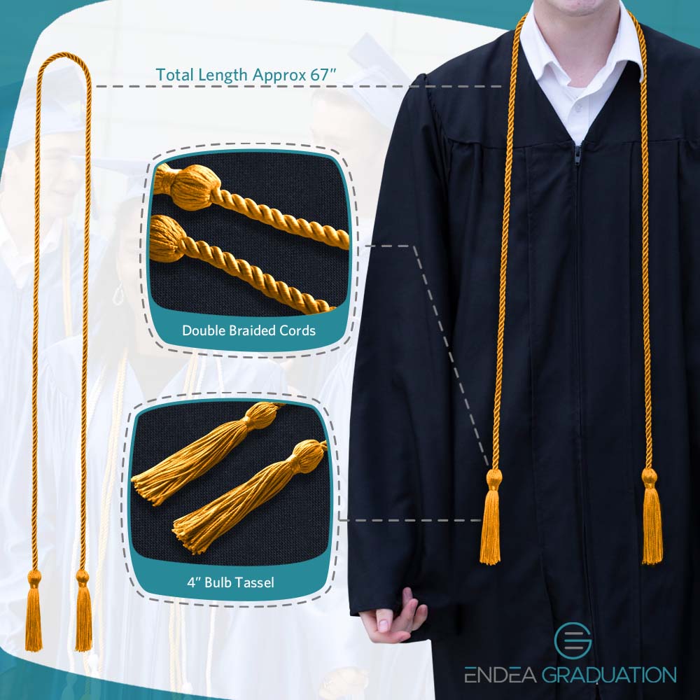 Single Graduation Honor Cord Apricot - Endea Graduation