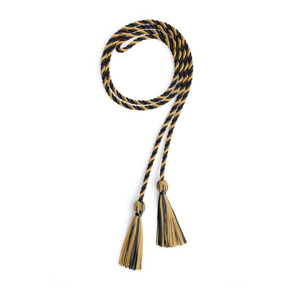 Single Graduation Honor Cord Black/Antique Gold - Endea Graduation