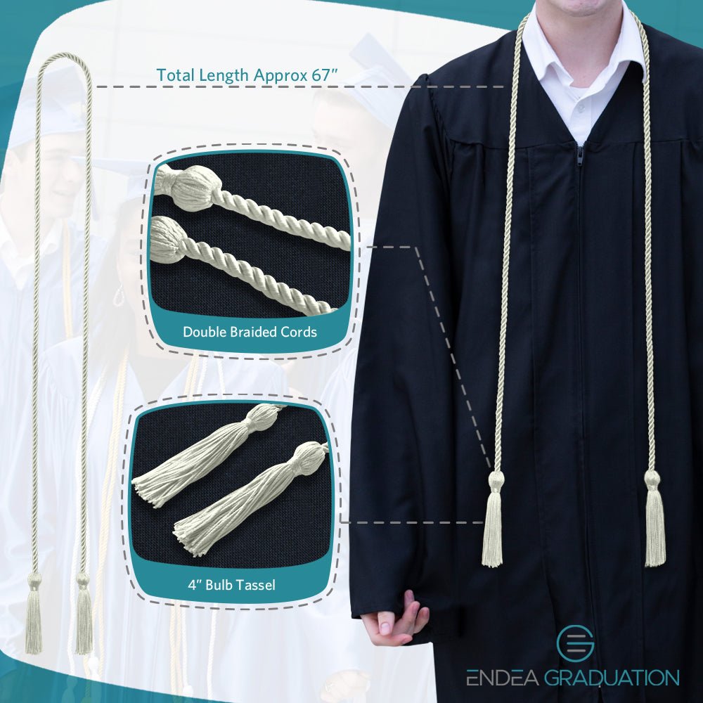 Single Graduation Honor Cord Cream - Endea Graduation