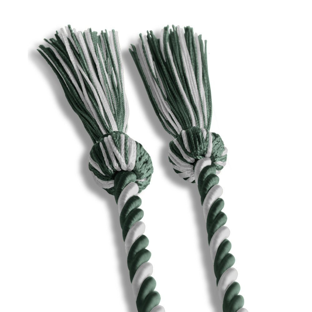 Single Graduation Honor Cord Forest Green/White - Endea Graduation