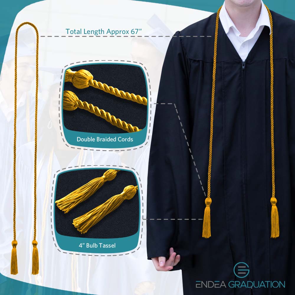 Single Graduation Honor Cord Gold - Endea Graduation