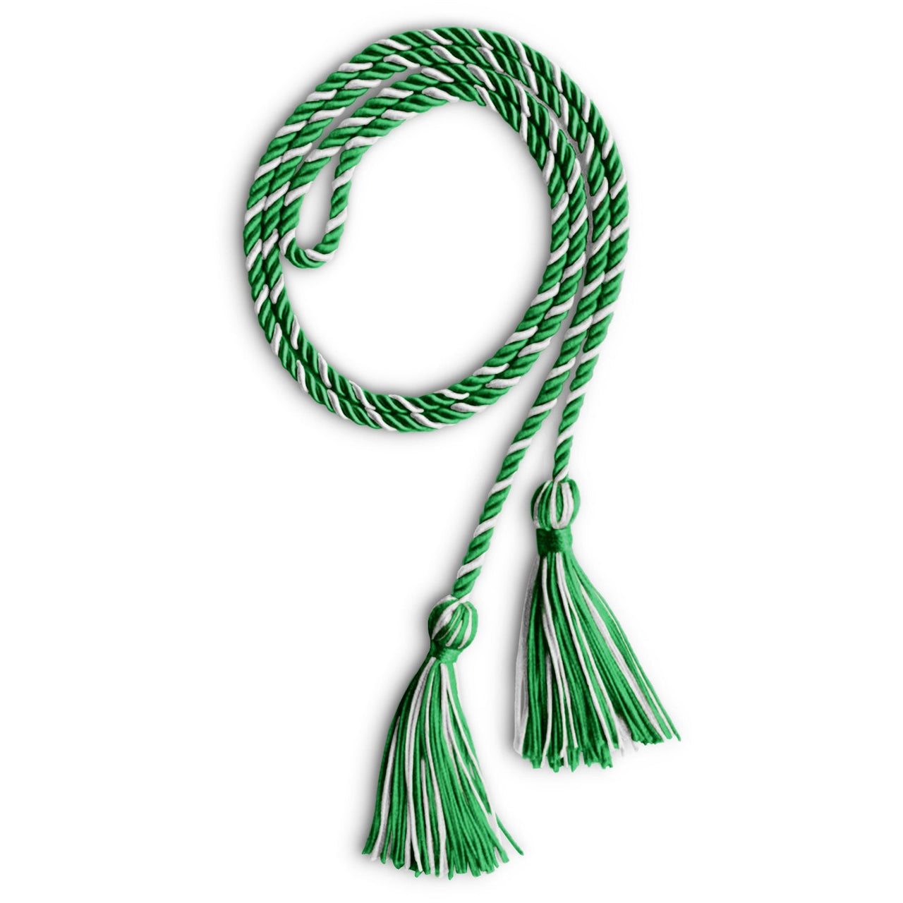 Single Graduation Honor Cord Green/White - Endea Graduation