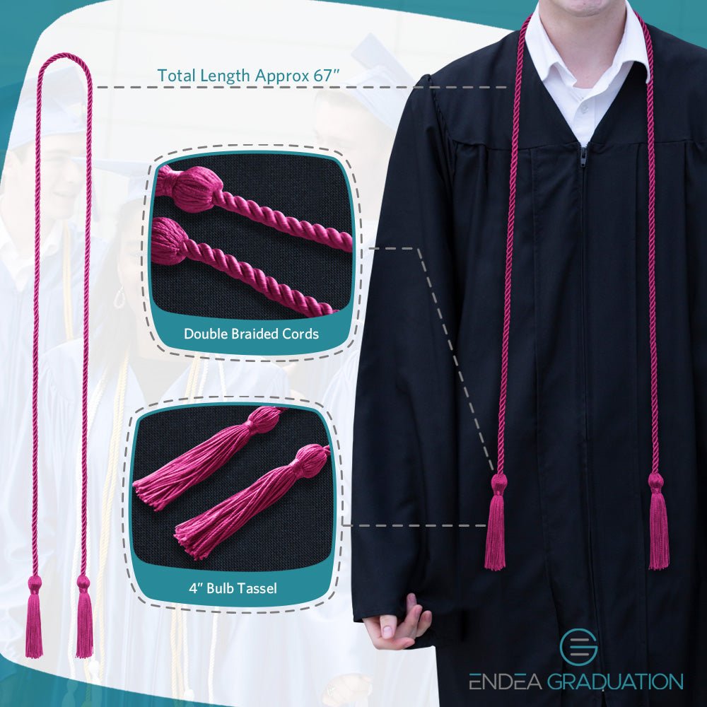 Single Graduation Honor Cord Hot Pink - Endea Graduation