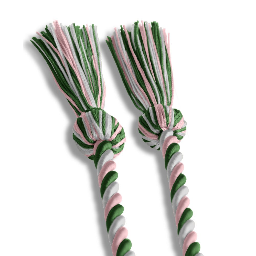 Single Graduation Honor Cord Kelly Green/Pink/White - Endea Graduation