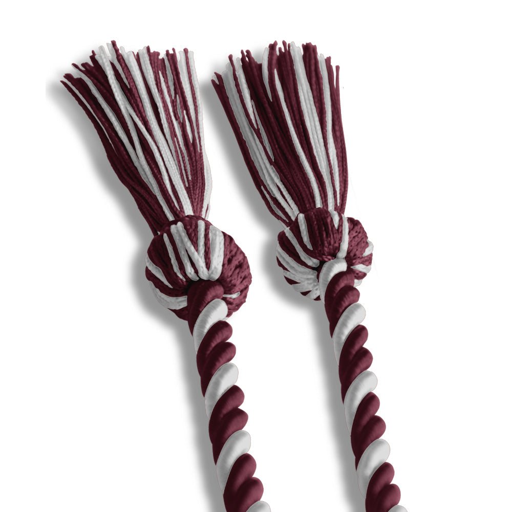 Single Graduation Honor Cord Maroon/White - Endea Graduation