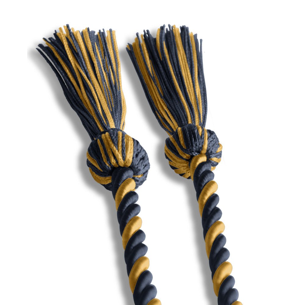 Single Graduation Honor Cord Navy Blue/Antique Gold - Endea Graduation