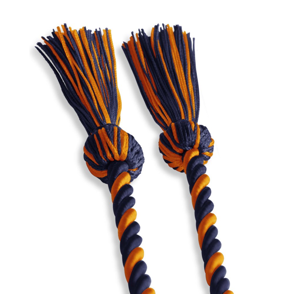 Single Graduation Honor Cord Navy Blue/Orange - Endea Graduation